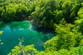 Ã¢â¬ÅPlitviceÃ¢â¬Â Lake with waterfall in HDR Croati National Park Royalty Free Stock Photo